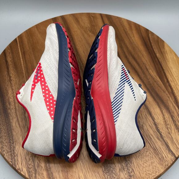 Brooks Launch 7 Shoes Womens 7.5 B Red White Blue USA Stars & Stripes Running - Picture 6 of 8